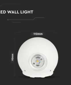 LED απλίκα 6W αρχιτεκτονικού φωτισμού 4000K φυσικό λευκό λευκό σώμα στρογγυλό V-TAC – 218302