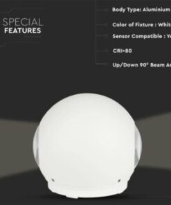 LED απλίκα 6W αρχιτεκτονικού φωτισμού 4000K φυσικό λευκό λευκό σώμα στρογγυλό V-TAC – 218302