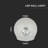 LED απλίκα 4W αρχιτεκτονικού φωτισμού 4000K φυσικό λευκό γκρι σώμα στρογγυλό V-TAC – 218306