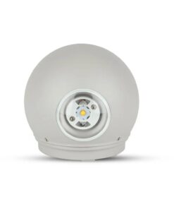 LED απλίκα 4W αρχιτεκτονικού φωτισμού 4000K φυσικό λευκό γκρι σώμα στρογγυλό V-TAC – 218306
