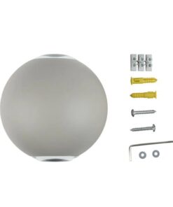 LED απλίκα 4W αρχιτεκτονικού φωτισμού 4000K φυσικό λευκό γκρι σώμα στρογγυλό V-TAC – 218306