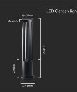 LED Επιδαπέδιο Φωτιστικό 10W V-TAC 80cm Αδιάβροχο IP65 Γκρι Θερμό 3000K – 218328