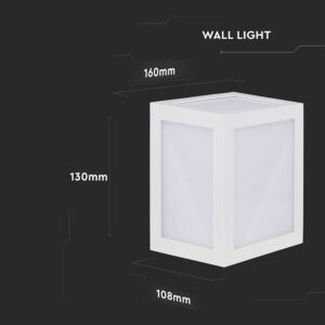 LED αδιάβροχο φωτιστικό 12W IP65 με λευκό σώμα V-TAC 4000K Φυσικό – 218335