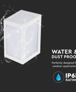 LED αδιάβροχο φωτιστικό 12W IP65 με λευκό σώμα V-TAC 4000K Φυσικό – 218335