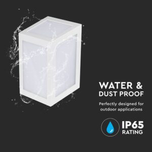 LED αδιάβροχο φωτιστικό 12W IP65 με λευκό σώμα V-TAC 4000K Φυσικό – 218335