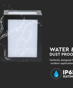LED αδιάβροχο φωτιστικό 12W IP65 4000K Φυσικό με μαύρο σώμα V-TAC – 218341