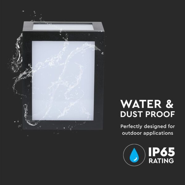 LED αδιάβροχο φωτιστικό 12W IP65 4000K Φυσικό  με μαύρο σώμα V-TAC – 218341