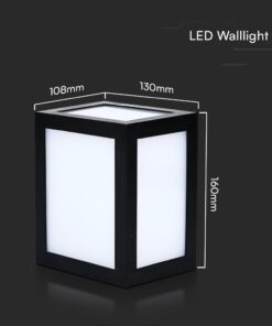 Επιτοίχιο Φωτιστικό LED 12W 6400K IP65 Μαύρου Χρώματος V-TAC – 218342VT