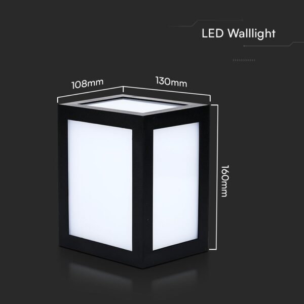 Επιτοίχιο Φωτιστικό LED 12W 6400K IP65 Μαύρου Χρώματος V-TAC – 218342VT