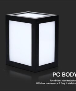 Επιτοίχιο Φωτιστικό LED 12W 6400K IP65 Μαύρου Χρώματος V-TAC – 218342VT