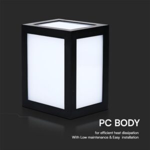 Επιτοίχιο Φωτιστικό LED 12W 6400K IP65 Μαύρου Χρώματος V-TAC – 218342VT