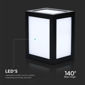 Επιτοίχιο Φωτιστικό LED 12W 6400K IP65 Μαύρου Χρώματος V-TAC – 218342VT