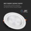 LED Φωτιστικό Χωνευτό COB Ρυθμιζόμενο 10W V-TAC PRO Samsung Chip 25° 1040lm Φ95 Θερμό 3000K – 21839