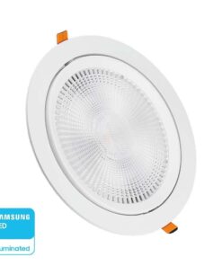 LED Φωτιστικό Χωνευτό COB Ρυθμιζόμενο 10W V-TAC PRO Samsung Chip 25° 1040lm Φ95 Θερμό 3000K – 21839