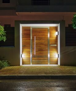 LED αδιάβροχη απλίκα 12W IP65 Μαύρο σώμα τετράγωνη V-TAC Φυσικό 4000K – 218544