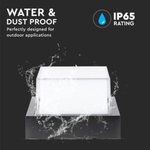 LED αδιάβροχη απλίκα 12W IP65  Μαύρο σώμα τετράγωνη V-TAC Φυσικό 4000K – 218544