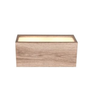 Απλίκα Τοίχου Up-Down σε Απόχωση Ξύλου MAYENNE 2x E14 IP44 Trio Lighting – 218560235