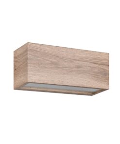 Απλίκα Τοίχου Up-Down σε Απόχωση Ξύλου MAYENNE 2x E14 IP44 Trio Lighting – 218560235