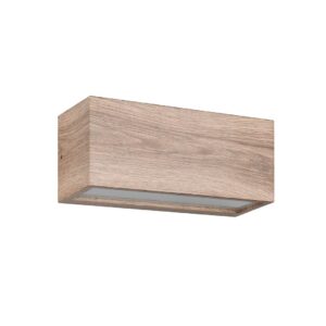 Απλίκα Τοίχου Up-Down σε Απόχωση Ξύλου MAYENNE 2x E14 IP44 Trio Lighting – 218560235