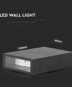 LED Φωτιστικό Τοίχου Up-Down Μαύρο 4W V-TAC IP65 Θερμό 3000K – 218561