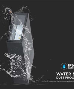 LED Φωτιστικό Τοίχου Up-Down Μαύρο 4W V-TAC IP65 Θερμό 3000K – 218561