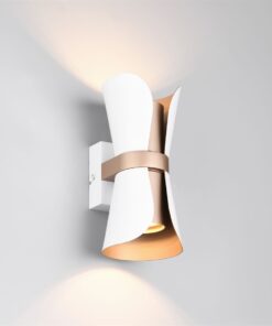 Φωτιστικό Τοίχου Up-Down Λευκό Ματ & Καφέ COAT 2xGU10 Trio Lighting – 218600231