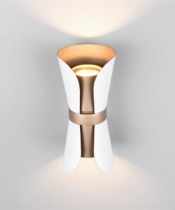 Φωτιστικό Τοίχου Up-Down Λευκό Ματ & Καφέ COAT 2xGU10 Trio Lighting – 218600231