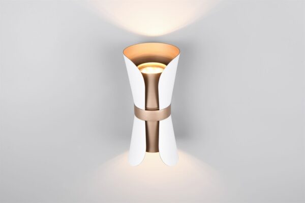Φωτιστικό Τοίχου Up-Down Λευκό Ματ & Καφέ COAT 2xGU10 Trio Lighting – 218600231