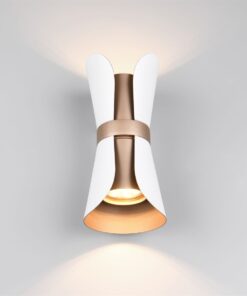 Φωτιστικό Τοίχου Up-Down Λευκό Ματ & Καφέ COAT 2xGU10 Trio Lighting – 218600231