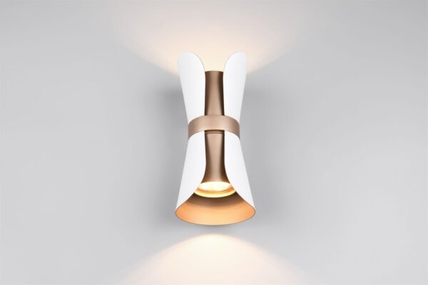 Φωτιστικό Τοίχου Up-Down Λευκό Ματ & Καφέ COAT 2xGU10 Trio Lighting – 218600231