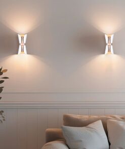 Φωτιστικό Τοίχου Up-Down Λευκό Ματ & Καφέ COAT 2xGU10 Trio Lighting – 218600231