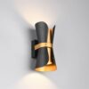 Φωτιστικό Τοίχου Up-Down Μαύρο-Χρυσό COAT 2xGU10 Trio Lighting – 218600280