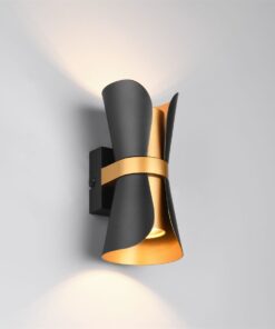 Φωτιστικό Τοίχου Up-Down Μαύρο-Χρυσό COAT 2xGU10 Trio Lighting – 218600280