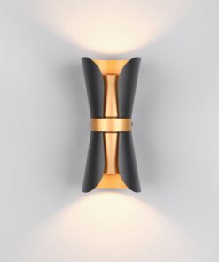 Φωτιστικό Τοίχου Up-Down Μαύρο-Χρυσό COAT 2xGU10 Trio Lighting – 218600280