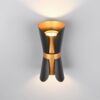 Φωτιστικό Τοίχου Up-Down Μαύρο-Χρυσό COAT 2xGU10 Trio Lighting – 218600280