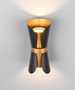 Φωτιστικό Τοίχου Up-Down Μαύρο-Χρυσό COAT 2xGU10 Trio Lighting – 218600280