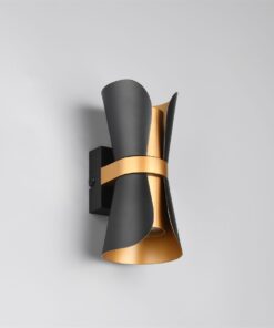 Φωτιστικό Τοίχου Up-Down Μαύρο-Χρυσό COAT 2xGU10 Trio Lighting – 218600280