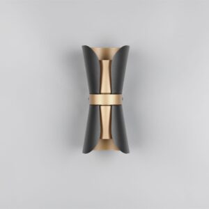 Φωτιστικό Τοίχου Up-Down Μαύρο-Χρυσό COAT 2xGU10 Trio Lighting – 218600280
