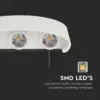 Φωτιστικό Τοίχου 5W LED Up-Down Λευκό V-TAC IP65 Θερμό Λευκό 3000K – 218613