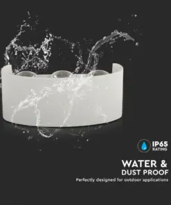 Φωτιστικό Τοίχου 5W LED Up-Down Λευκό V-TAC IP65 Θερμό Λευκό 3000K – 218613