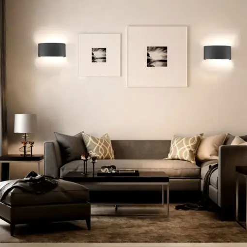 Φωτιστικό Τοίχου 5W LED Up-Down Μαύρο V-TAC IP65 Θερμό Λευκό 3000K – 218615