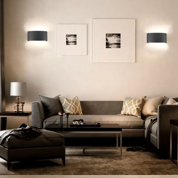 Φωτιστικό Τοίχου 5W LED Up-Down Μαύρο V-TAC IP65 Θερμό Λευκό 3000K – 218615