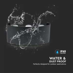Φωτιστικό Τοίχου 5W LED Up-Down Μαύρο V-TAC IP65 Θερμό Λευκό 3000K – 218615