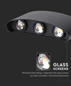 Επιτοίχιο LED Φωτιστικό Up-Down 5W IP65 Μαύρο Σώμα 4000K V-TAC – 218616