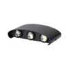 Επιτοίχιο LED φωτιστικό UP-DOWN 5W IP65 μαύρο σώμα 4000K V-TAC – 218616