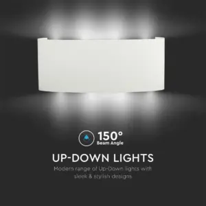 Φωτιστικό Τοίχου 7W LED Up-Down Λευκό V-TAC IP65 Θερμό Λευκό 3000K – 218617