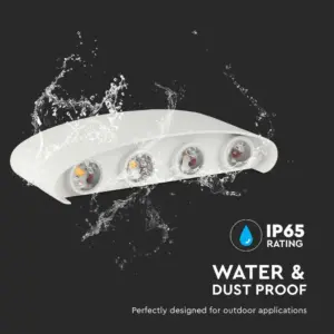 Φωτιστικό Τοίχου 7W LED Up-Down Λευκό V-TAC IP65 Θερμό Λευκό 3000K – 218617
