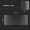 Φωτιστικό Τοίχου 7W LED Up-Down Μαύρο V-TAC IP65 Θερμό Λευκό 3000K – 218619