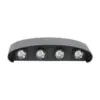 Φωτιστικό Τοίχου 7W LED Up-Down Μαύρο V-TAC IP65 Θερμό Λευκό 3000K – 218619