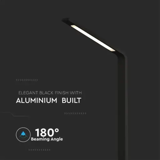 Φωτιστικό Κολωνάκι Κήπου 5W LED V-TAC με Μαύρο Σώμα IP54 Φυσικό Λευκό 4000K  – 218682